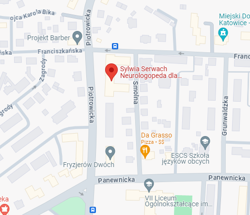 logopeda katowice mapa